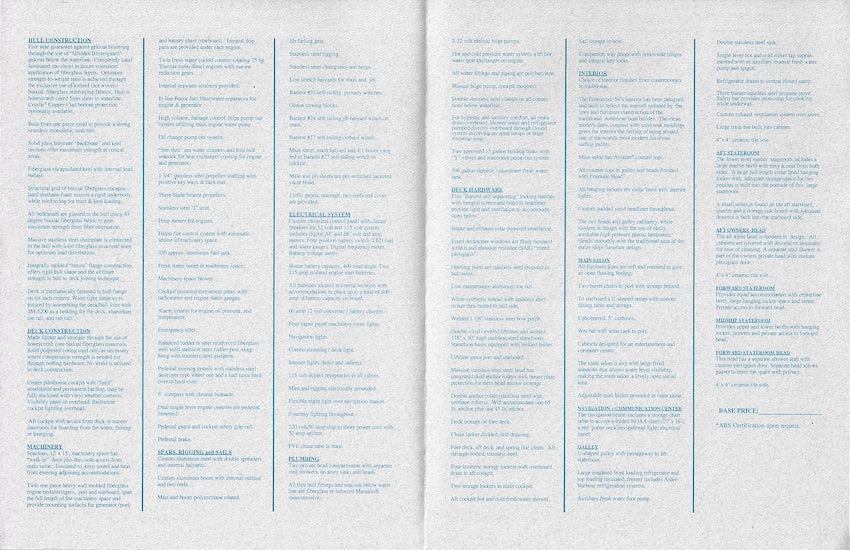 Endeavour 54 Specification Brochure