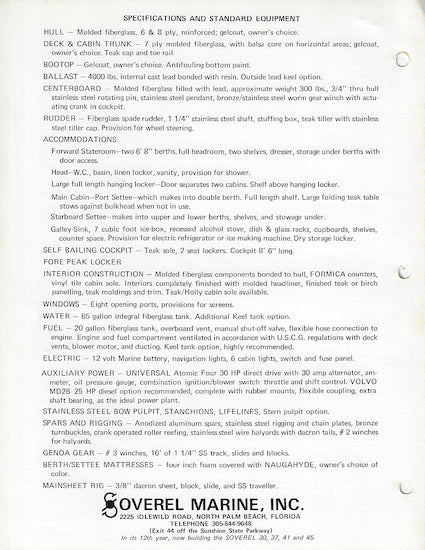 Soverel 37 Brochure