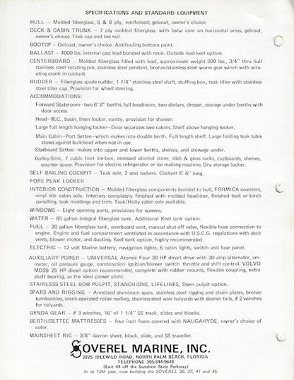 Soverel 37 Brochure