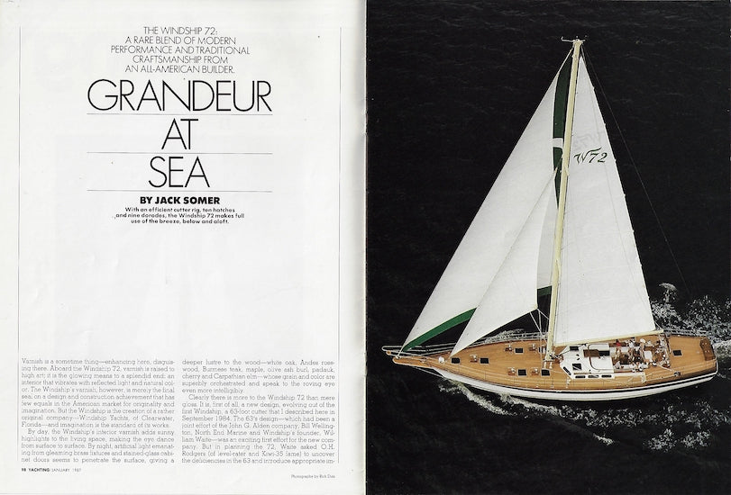 Windship 72 Yachting Magazine Reprint Brochure