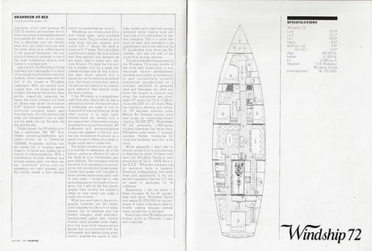 Windship 72 Yachting Magazine Reprint Brochure