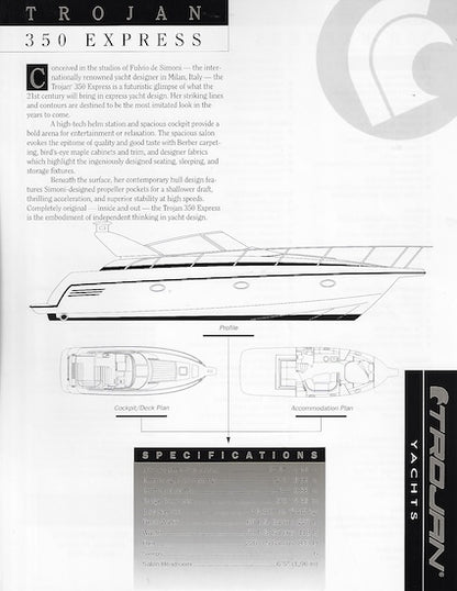 Trojan 350 Express Specification Brochure (1995)