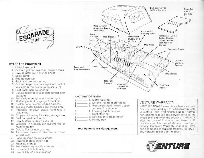 Venture Escapade Elite Brochure