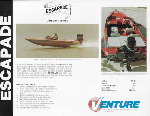 Venture Escapade Brochure