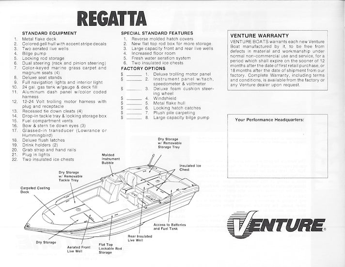 Venture Regatta Brochure