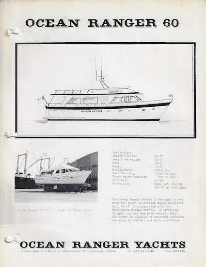 Ocean Ranger 60 Specification Brochure – SailInfo I boatbrochure.com