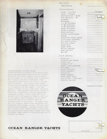 Ocean Ranger 60 Specification Brochure – SailInfo I boatbrochure.com