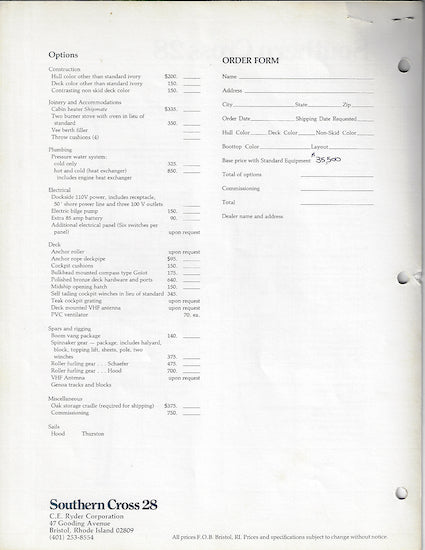 Southern Cross 28 Brochure