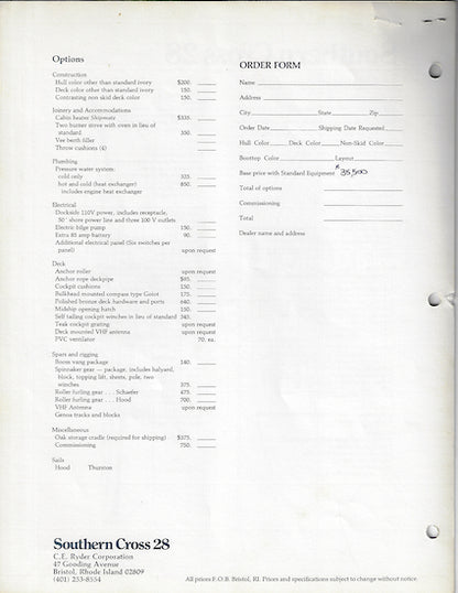 Southern Cross 28 Brochure
