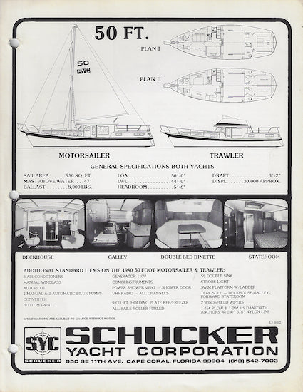 Schucker 50 Specification Brochure