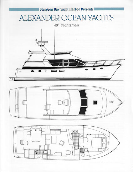 Ocean Alexander48 Yachtsman Specification Brochure