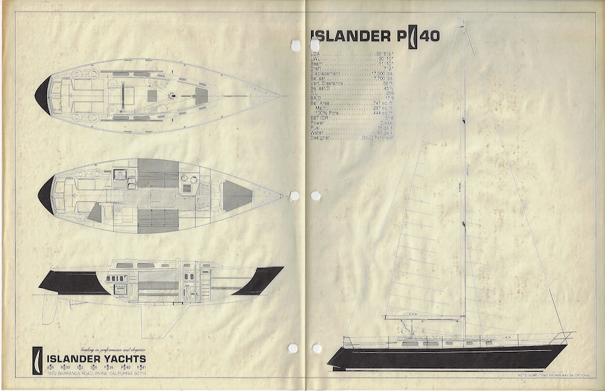 Islander 40 Specification Brochure – SailInfo I boatbrochure.com