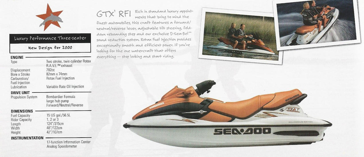 Sea Doo 2000 Mini Watercraft Brochure