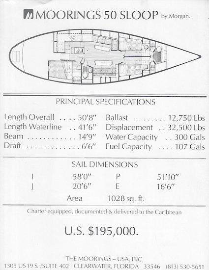 Moorings Morgan 50 Specification Brochure