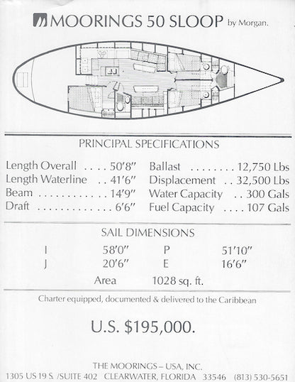 Moorings Morgan 50 Specification Brochure