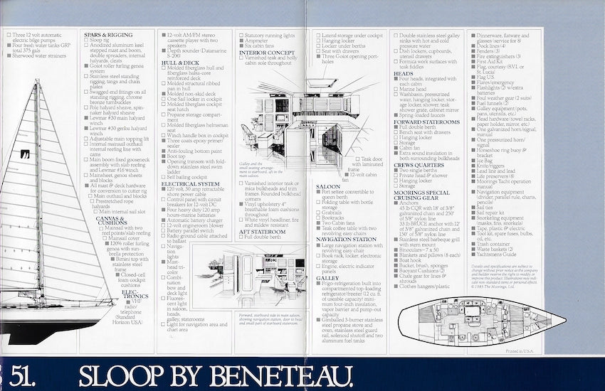 Moorings Beneteau 51 Brochure