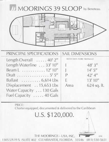 Moorings Beneteau 39 Brochure