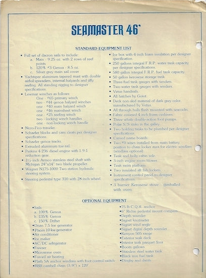 Seamaster 46 Brochure