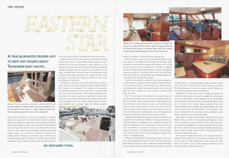 Offshore 54 Pilothouse Power & Motoryacht Magazine Reprint Brochure