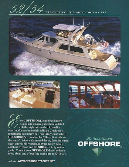 Offshore 52/54 Pilothouse Motoryacht Specification Brochure