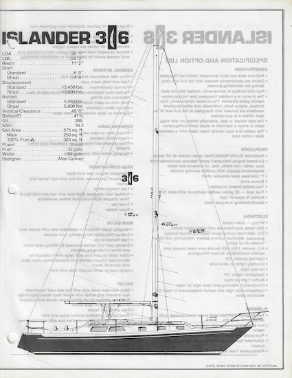 Islander 36 Specification Brochure – SailInfo I boatbrochure.com