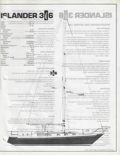 Islander 36 Specification Brochure