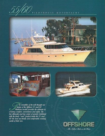 Offshore 55/60 Pilothouse Motoryacht Specification Brochure