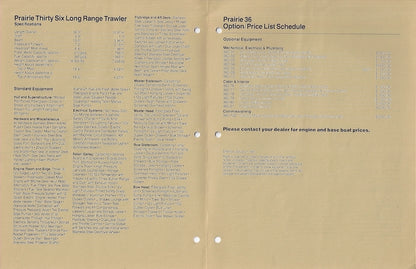Prairie 36 Long Range Trawler Brochure