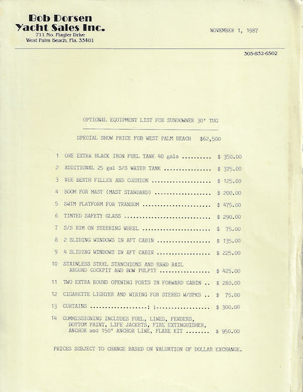 Sundowner 30 & 36 Tug Brochure