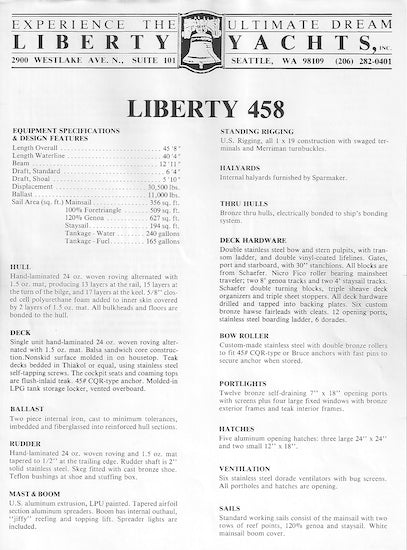 Liberty 458 Brochure