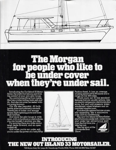 Morgan 33 Out Island Motorsailer Ad Reprint Brochure