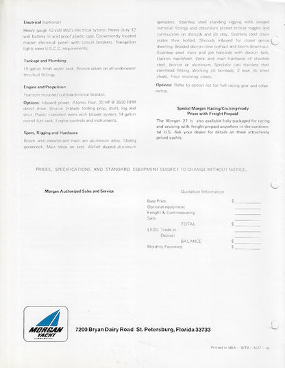 Morgan 27 Brochure Package