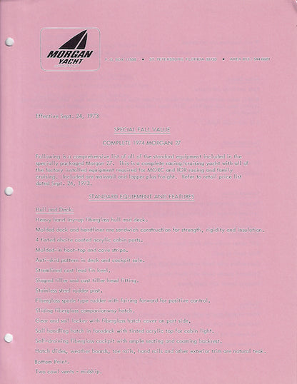 Morgan 27 Brochure Package