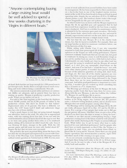 Morgan 46 Motorboating & Sailing Magazine Reprint Brochure