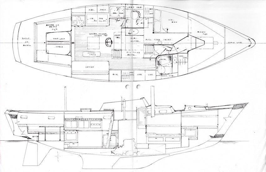 Tartan 40 Offshore Cruising Ketch Specification Brochure