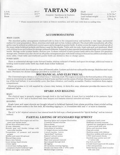 Tartan 30 Brochure