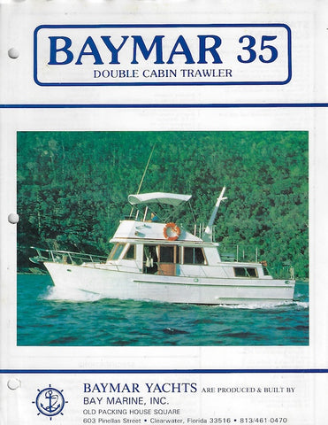 Baymar 35 Double Cabin Trawler Specification Brochure