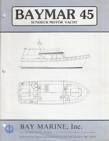 Baymar 45 Sundeck Motor Yacht Specification Brochure