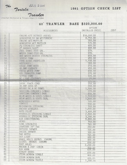 Tortola Trawler 50 Brochure
