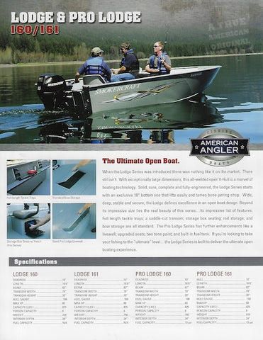 Smoker Craft American Angler Lodge & Pro Lodge 160/161 Brochure