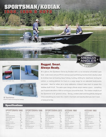 Smoker Craft American Angler Sportsman & Kodiak Brochure