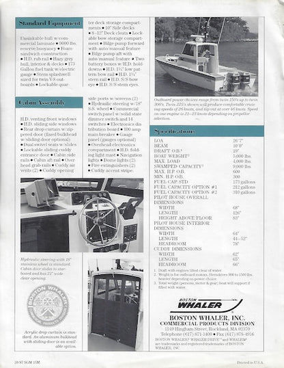 Boston Whaler Vigilant 27  Brochure
