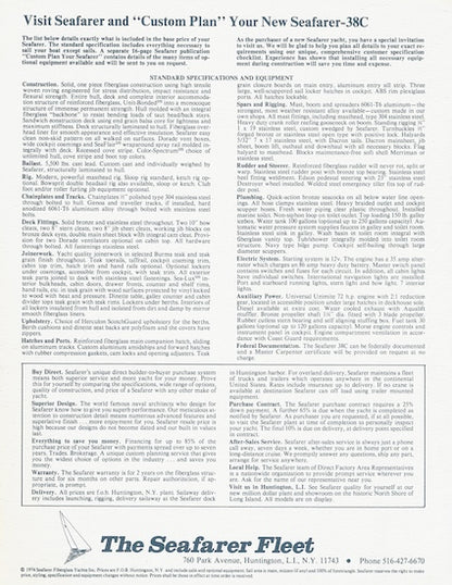 Seafarer 38C Specification Digital Brochure
