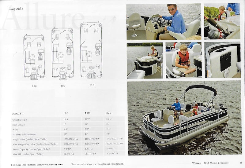 Weeres 2016 Pontoon Brochure