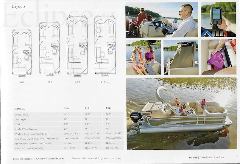 Weeres 2016 Pontoon Brochure