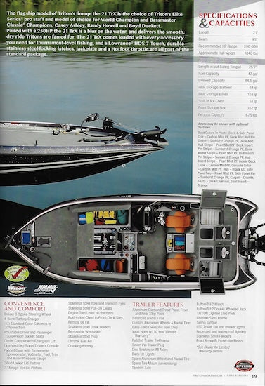 Triton 2016 Fiberglass Brochure