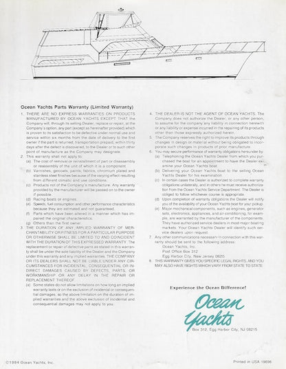 Ocean 55 Sunliner Specification Brochure