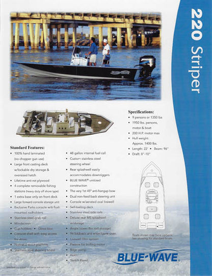 Blue Wave 220 Classic / Striper Brochure
