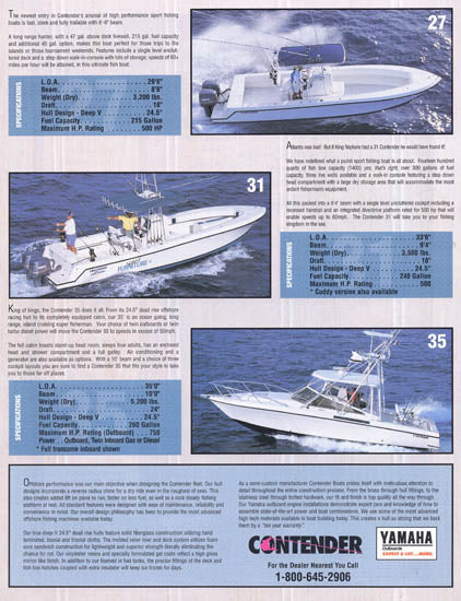 Contender 1998 Brochure