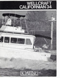 Wellcraft Californian 34 Trawler Boating Magazine Reprint Brochure